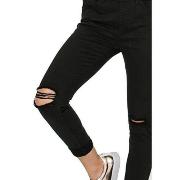 American Bazi Black Stretchy Distressed Overalls - Picture 5 of 5